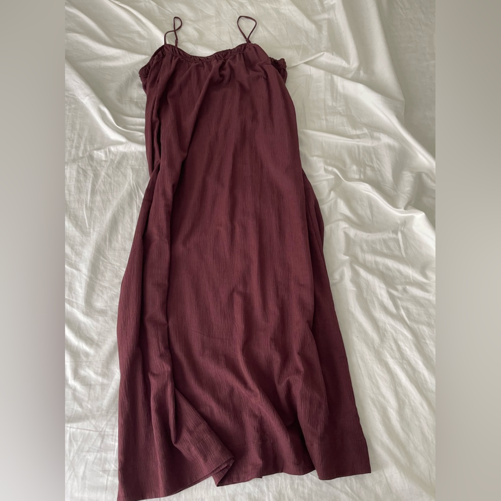 H&M Elegant Burgundy Slip Dress size medium
